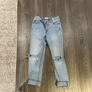Light Blue Distressed Women's Jeans